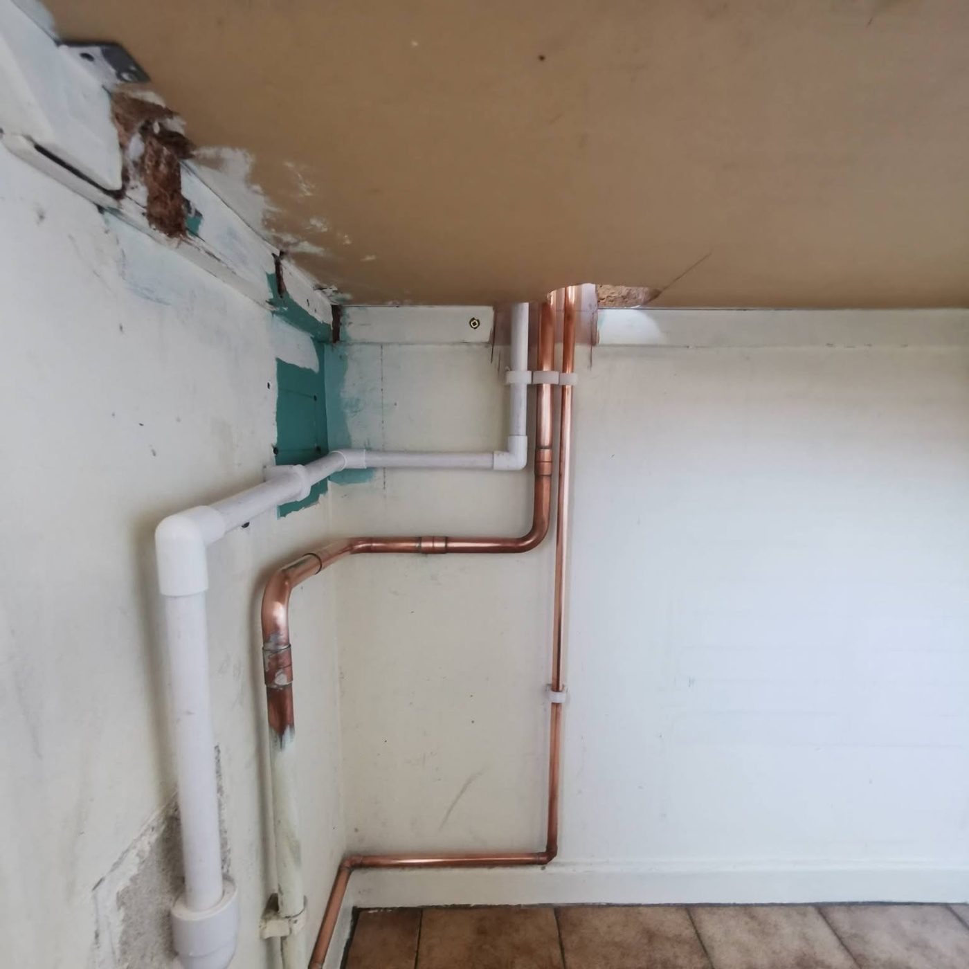 Pipework run and boxed in, McCaffrey Plumbing & Heating
