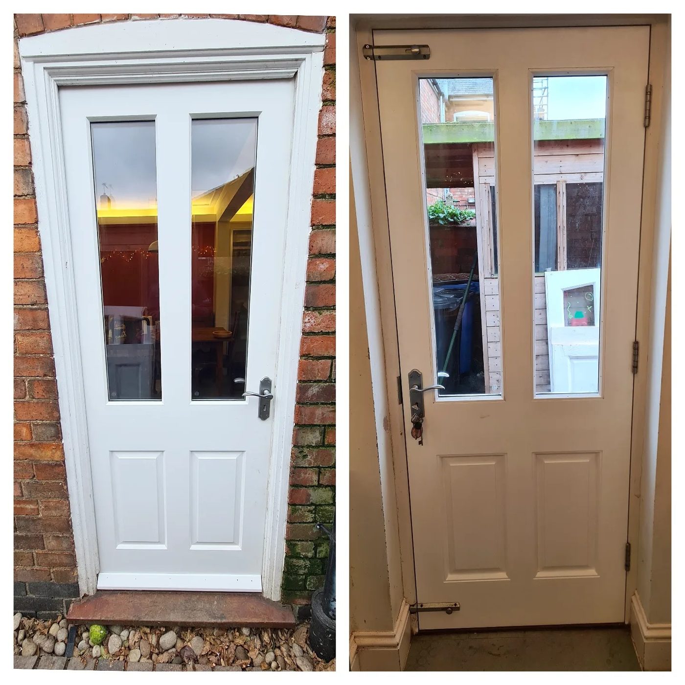 Glazed front door, hung and finished, Till's Carpentry & Joinery Services